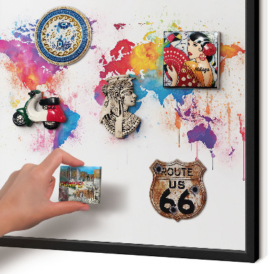 Tableau magnétique encadré de couleur noire Carte des couleurs