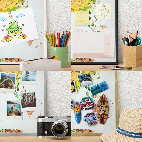 Panneau pour aimants souvenirs cadre noir Carte des couleurs
