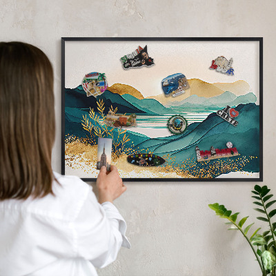Panneau pour aimants souvenirs cadre noir Une vue paisible