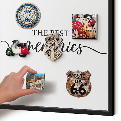 Tableau magnétique encadré de couleur noire Des souvenirs inspirants