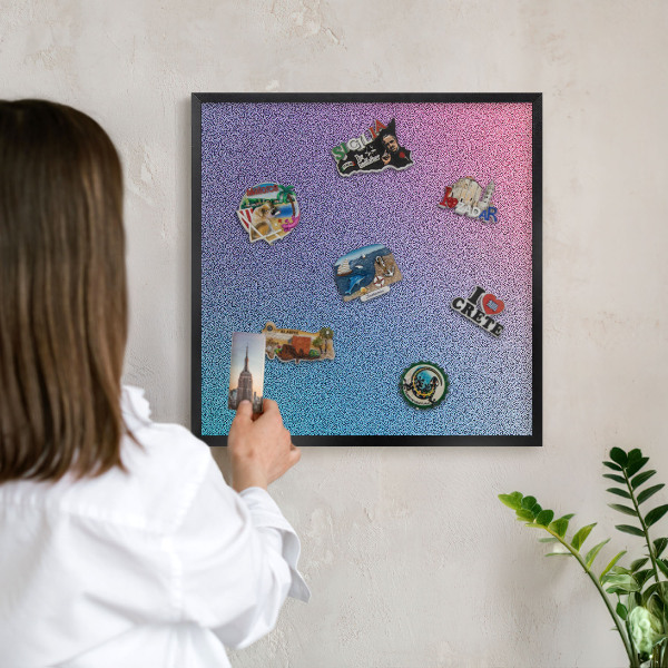 Tableau magnétique encadré de couleur noire Dégradé coloré
