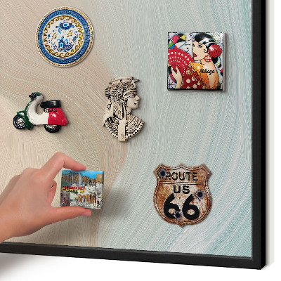 Panneau pour aimants souvenirs cadre noir Tourbillon pastel