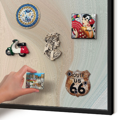Panneau pour aimants souvenirs cadre noir Tourbillon pastel