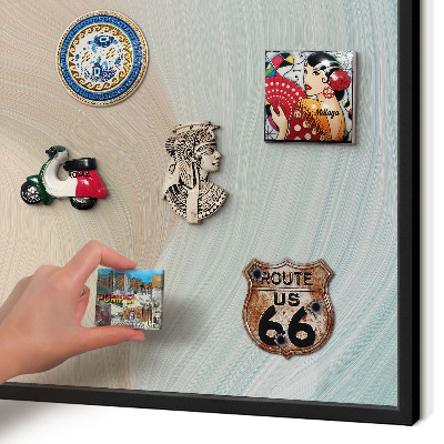 Panneau pour aimants souvenirs cadre noir Tourbillon pastel