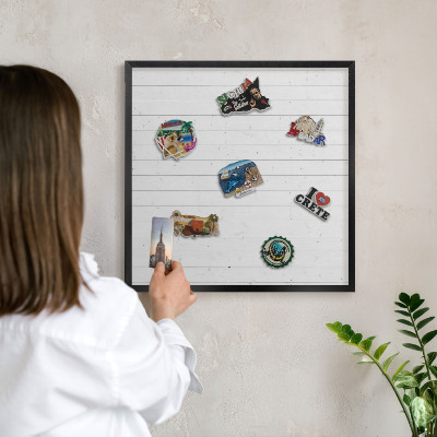 Panneau pour aimants souvenirs cadre noir Tableaux blancs