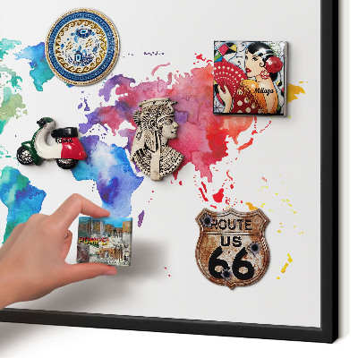 Tableau magnétique encadré de couleur noire Carte des couleurs