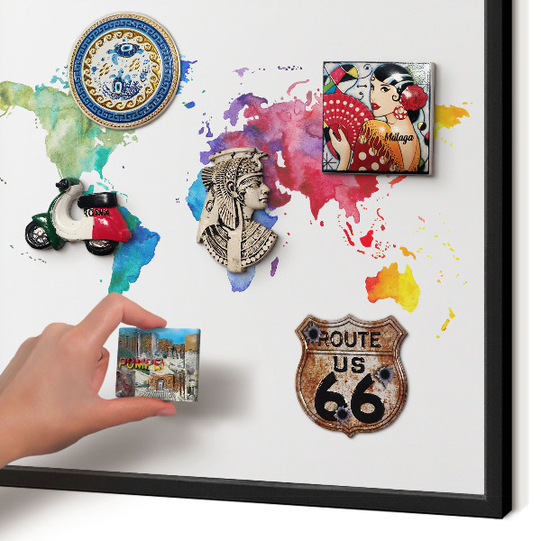 Tableau magnétique encadré de couleur noire Carte des couleurs