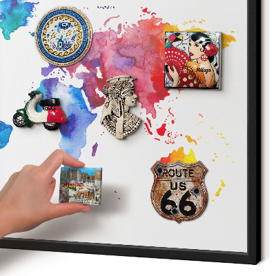 Tableau magnétique encadré de couleur noire Carte des couleurs