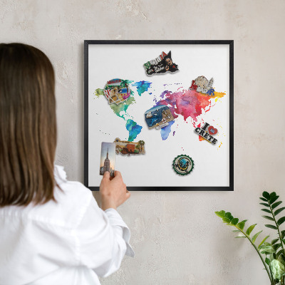 Tableau magnétique encadré de couleur noire Carte des couleurs