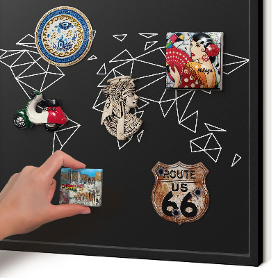 Panneau pour aimants souvenirs cadre noir Carte du monde