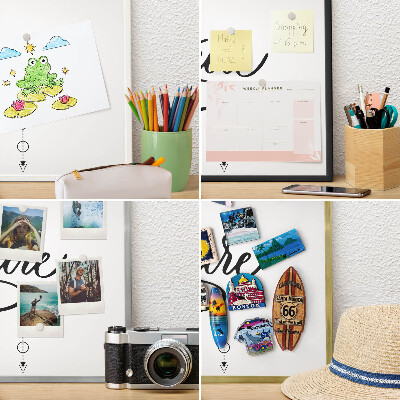 Panneau pour aimants souvenirs cadre noir Aventure typographique