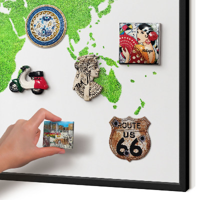 Panneau pour aimants souvenirs cadre noir Carte verte
