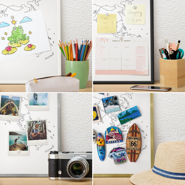 Panneau pour aimants souvenirs cadre noir Carte des courbes de niveau