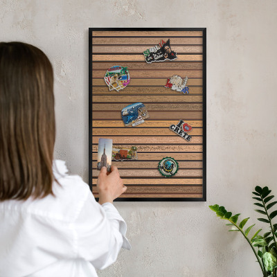 Tableau magnétique encadré de couleur noire Ceintures chaudes