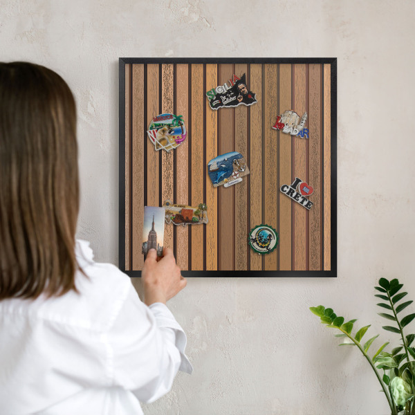 Tableau magnétique encadré de couleur noire Ceintures chaudes