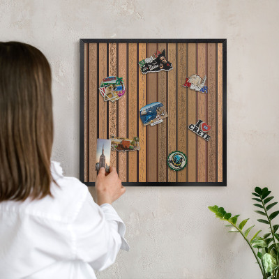 Tableau magnétique encadré de couleur noire Ceintures chaudes