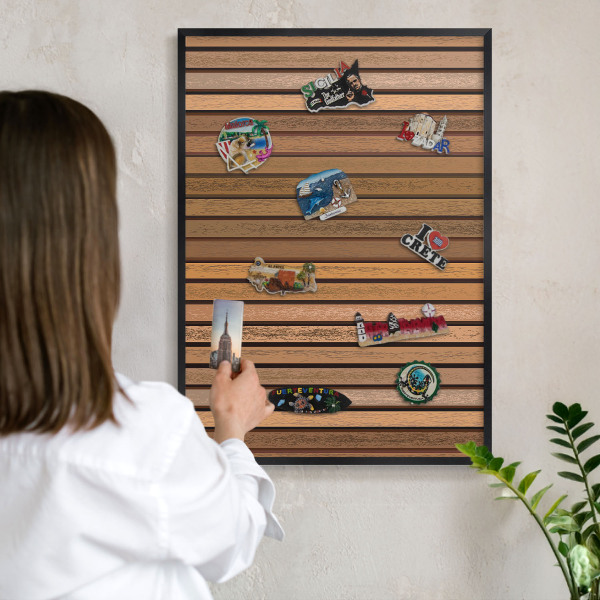 Tableau magnétique encadré de couleur noire Ceintures chaudes
