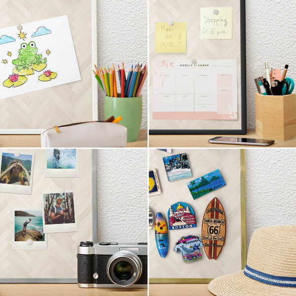 Panneau pour aimants souvenirs cadre noir Chevrons subtils
