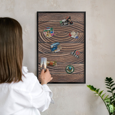 Tableau magnétique encadré de couleur noire Structure en bois