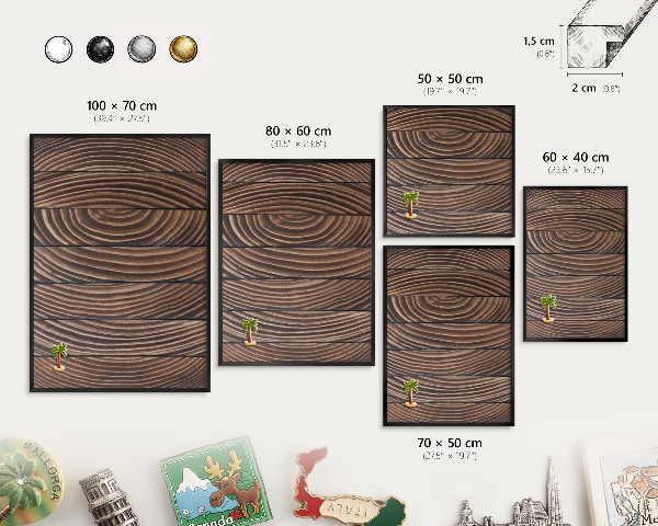 Tableau magnétique encadré de couleur noire Structure en bois