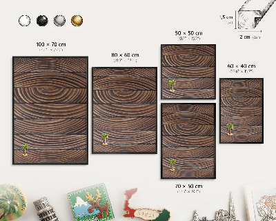 Tableau magnétique encadré de couleur noire Structure en bois