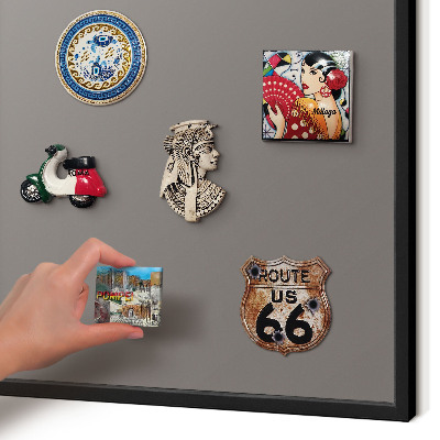 Tableau magnétique encadré de couleur noire Gris foncé