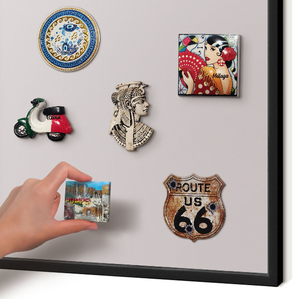 Tableau magnétique encadré de couleur noire Gris cendré