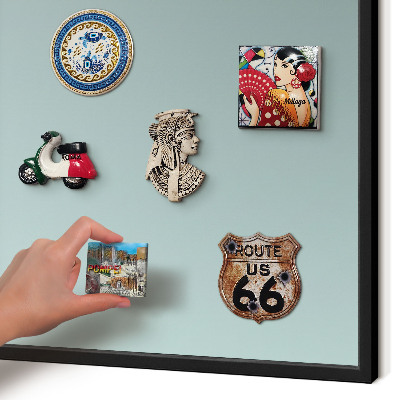 Tableau magnétique encadré de couleur noire Dégradé turquoise