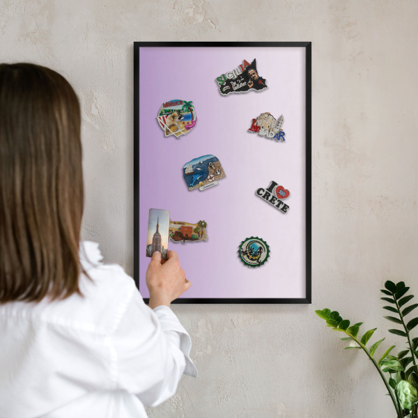Tableau magnétique encadré de couleur noire Dégradé subtil