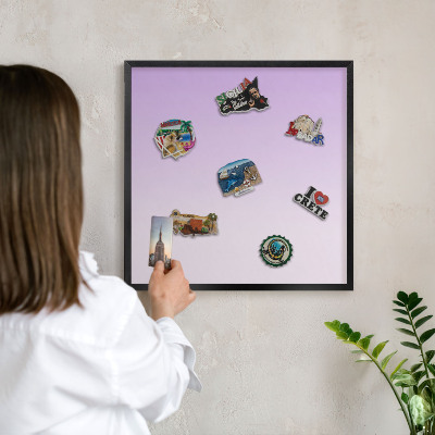 Tableau magnétique encadré de couleur noire Dégradé subtil