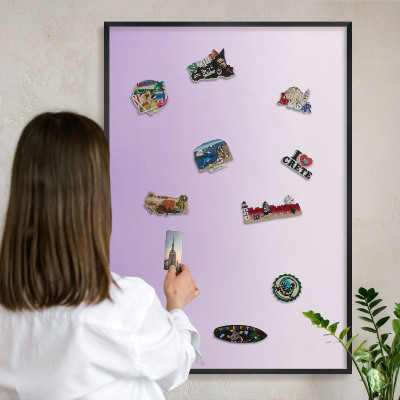 Tableau magnétique encadré de couleur noire Dégradé subtil