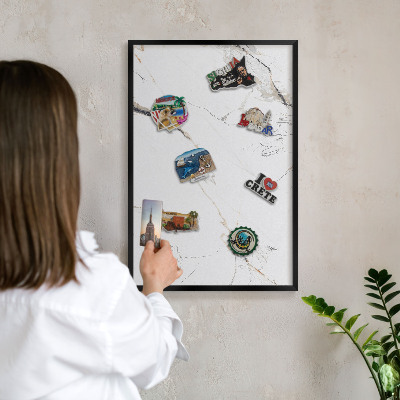Tableau magnétique encadré de couleur noire Élégance moderne