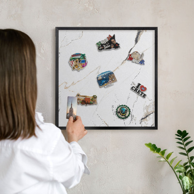 Tableau magnétique encadré de couleur noire Élégance moderne