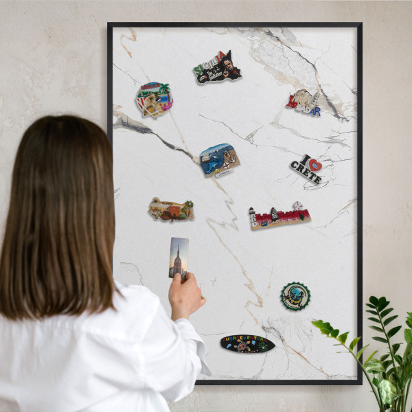 Tableau magnétique encadré de couleur noire Élégance moderne