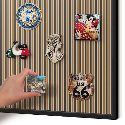 Panneau pour aimants souvenirs cadre noir Motif géométrique