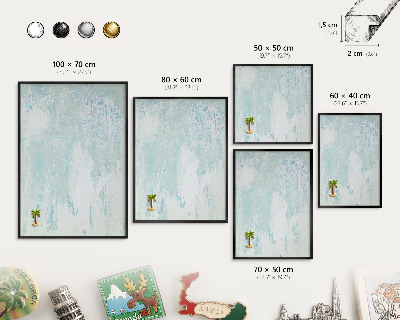 Tableau magnétique encadré de couleur noire Abrasions pastel