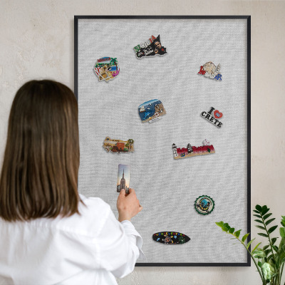 Tableau magnétique encadré de couleur noire Élégance subtile