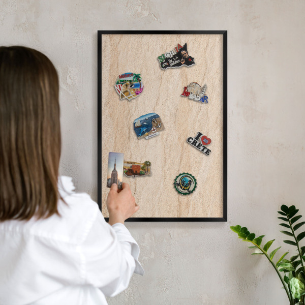 Tableau magnétique encadré de couleur noire Élégance naturelle