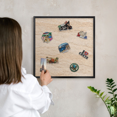 Tableau magnétique encadré de couleur noire Élégance naturelle