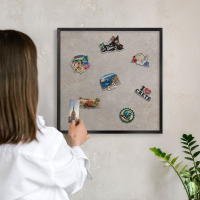 Panneau pour aimants souvenirs cadre noir Élégance neutre