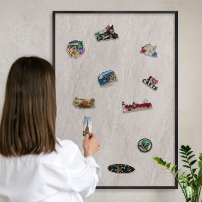 Tableau magnétique encadré de couleur noire Élégance délicate