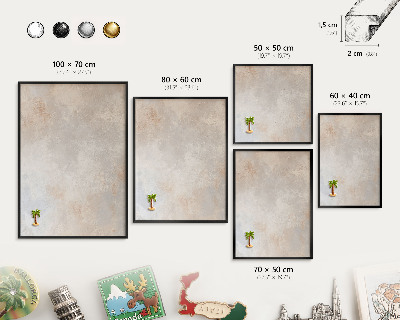 Tableau magnétique encadré de couleur noire Fond neutre