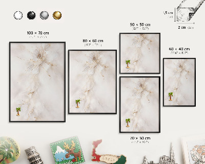 Panneau pour aimants souvenirs cadre noir Élégance florale