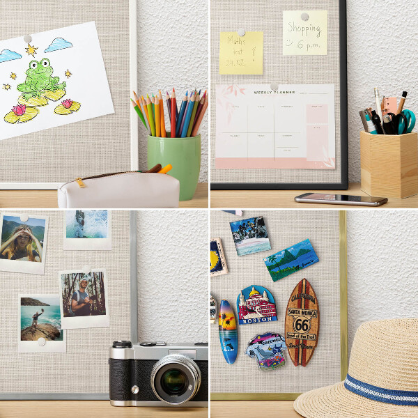 Tableau magnétique encadré de couleur noire Élégance subtile