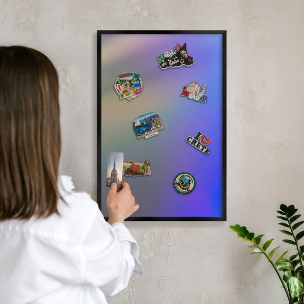 Tableau magnétique encadré de couleur noire Dégradé subtil