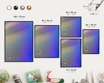 Tableau magnétique encadré de couleur noire Dégradé subtil