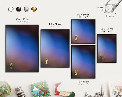 Tableau magnétique encadré de couleur noire Couleurs de l'équilibre