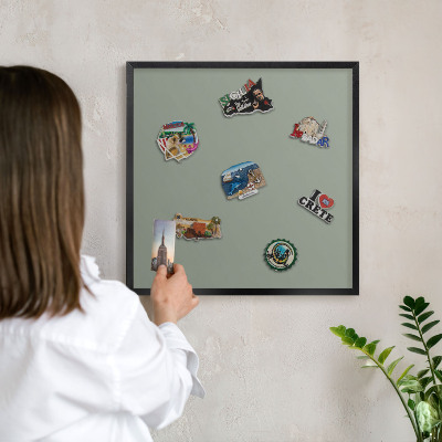 Tableau magnétique encadré de couleur noire Sage