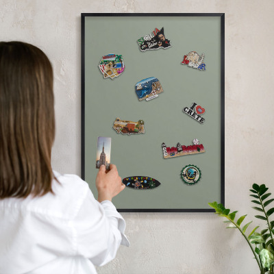 Tableau magnétique encadré de couleur noire Sage