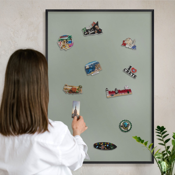 Tableau magnétique encadré de couleur noire Sage